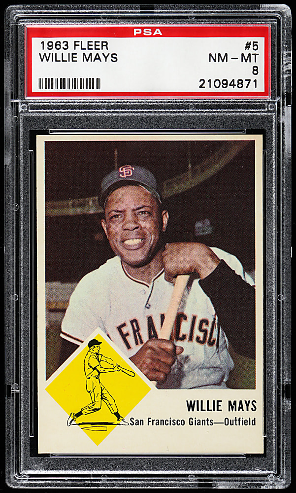 1963 Fleer #5 Willie Mays PSA NM-MT 8