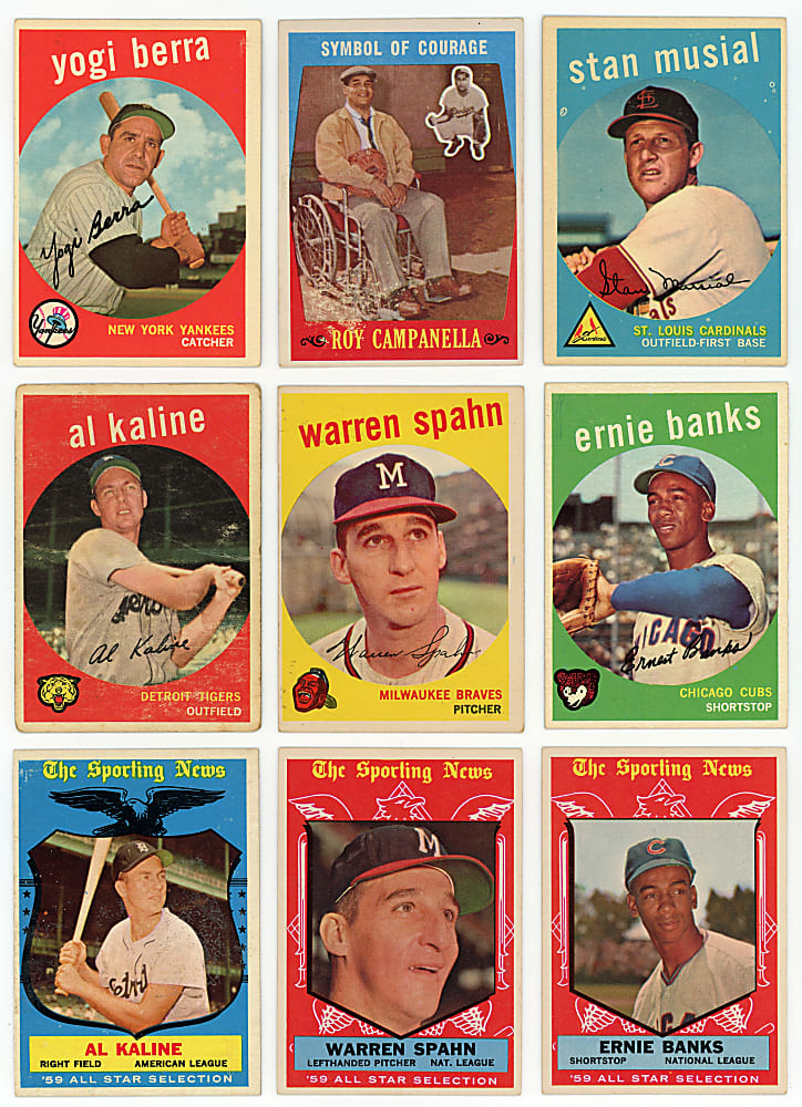 1959 Topps Near Complete Set (560/572) with Aaron, Mantle & Mays