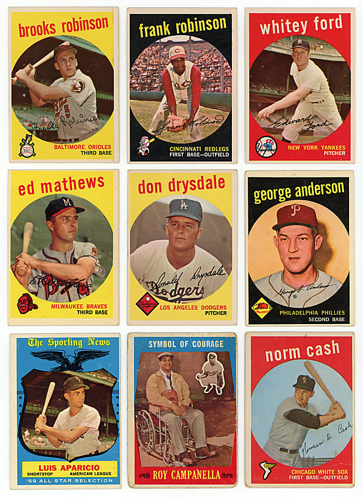 1959 Topps Partial Set (479/572) with Many Hall of Famers & Stars