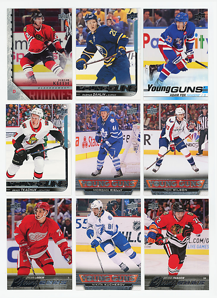 2005-2020 Upper Deck Hockey Young Guns Hockey Collection (43) Different with Kucherov, Larkin & Tkachuk