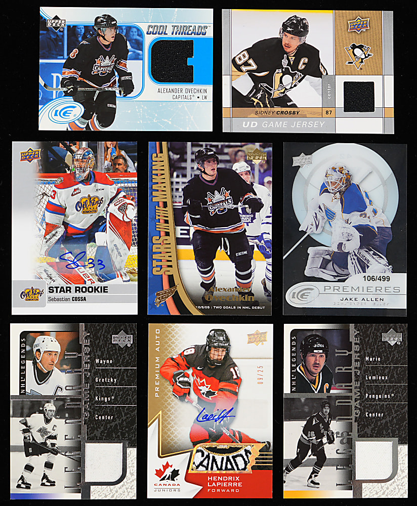 2000-2020 Hockey Collection (20) with Gretzky & Lemieux Relics & 2005 Ovechkin Rookie Relic