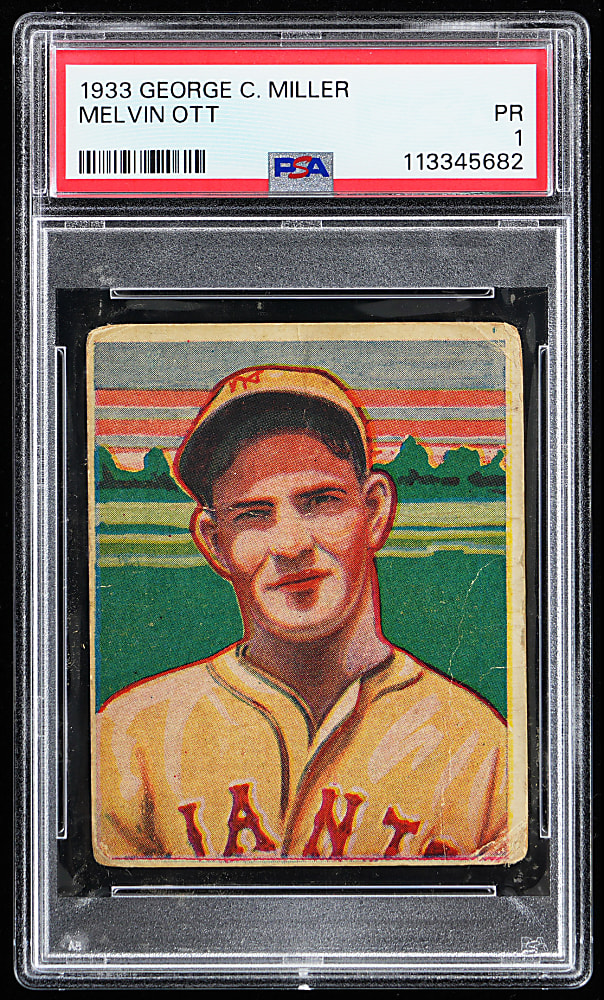1933 R300 George C. Miller Mel Ott PSA POOR 1