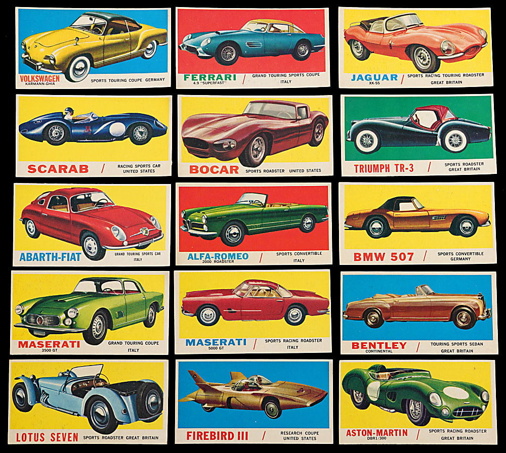 1961 Topps Sports Cars Collection (77) with Partial Set (44/66)