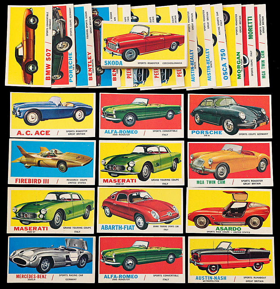 1961 Topps Sports Cars Collection (77) with Partial Set (44/66)