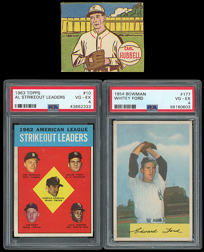1943-1979 Mostly Topps Collection (97) with (43) Hall of Famers Including Hank Aaron & Mickey Mantle - Clean!