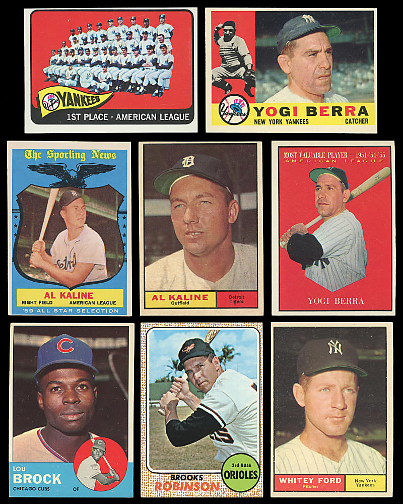 1943-1979 Mostly Topps Collection (97) with (43) Hall of Famers Including Hank Aaron & Mickey Mantle - Clean!