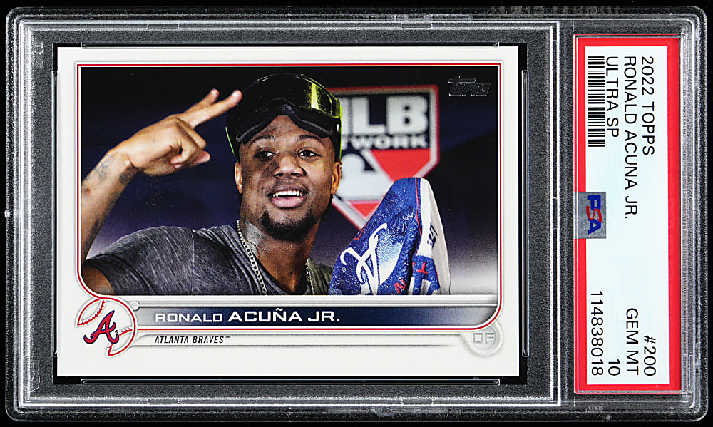 2022 Topps #200 Ronald Acuna Jr. Ultra Short Print PSA GEM MINT 10
