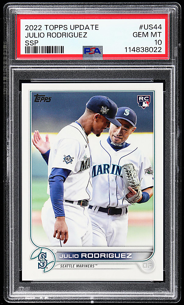 2022 Topps Update #US44 Julio Rodriguez Rookie Super Shortprint PSA GEM MINT 10