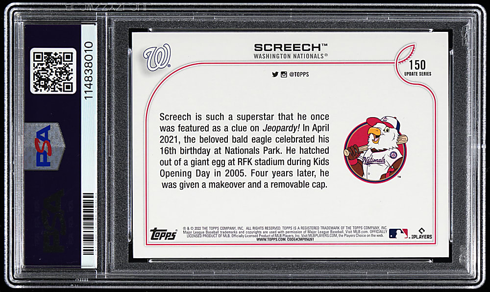 2022 Topps Update #150 "Screech" Super Shortprint PSA GEM MINT 10