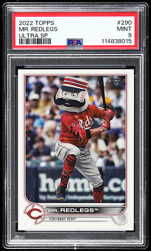 2022 Topps #290 "Mr. Redlegs" Ultra Short Print PSA MINT 9