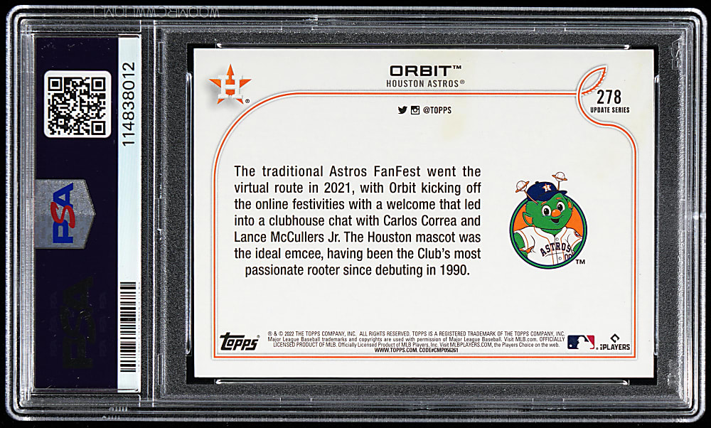 2022 Topps Update #278 "Orbit" Super Short Print PSA GEM MINT 10