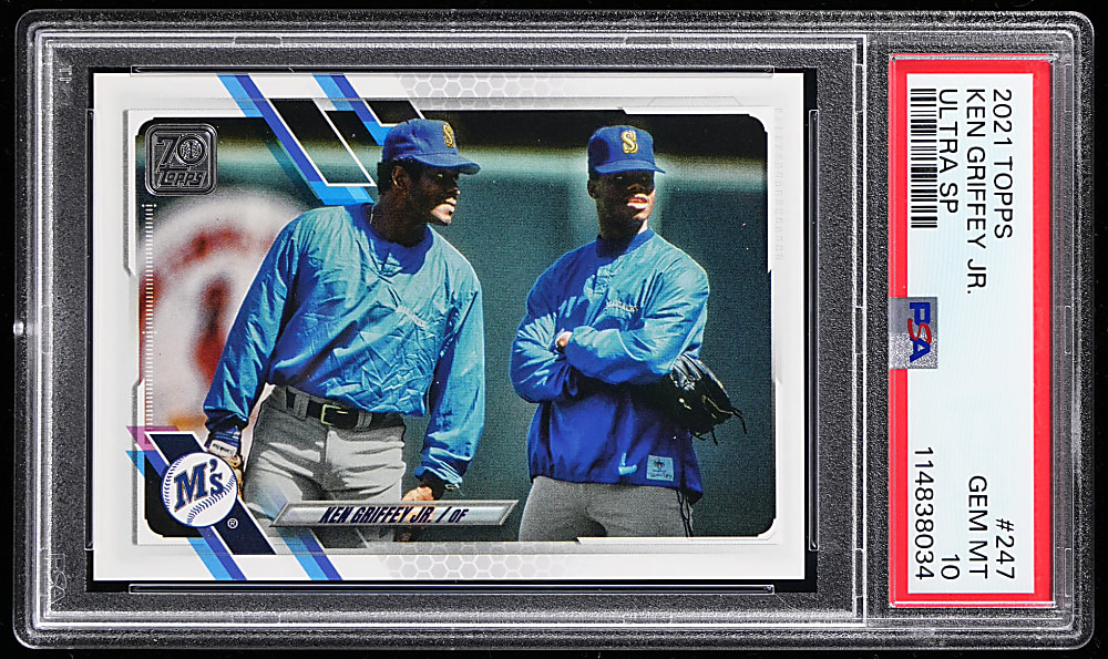 2021 Topps #247 Ken Griffey Jr. Ultra Short Print PSA GEM MINT 10