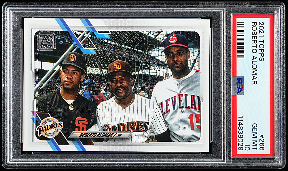 2021 Topps #266 Roberto Alomar Ultra Short Print PSA GEM MINT 10