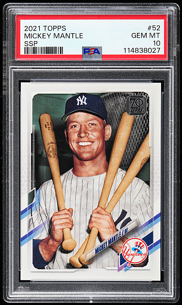 2021 Topps #52 Mickey Mantle Super Shortprint PSA GEM MINT 10