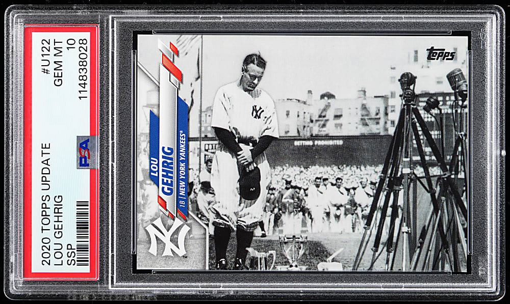 2020 Topps Update #U122 Lou Gehrig "The Speech" Super Shortprint PSA GEM MINT 10