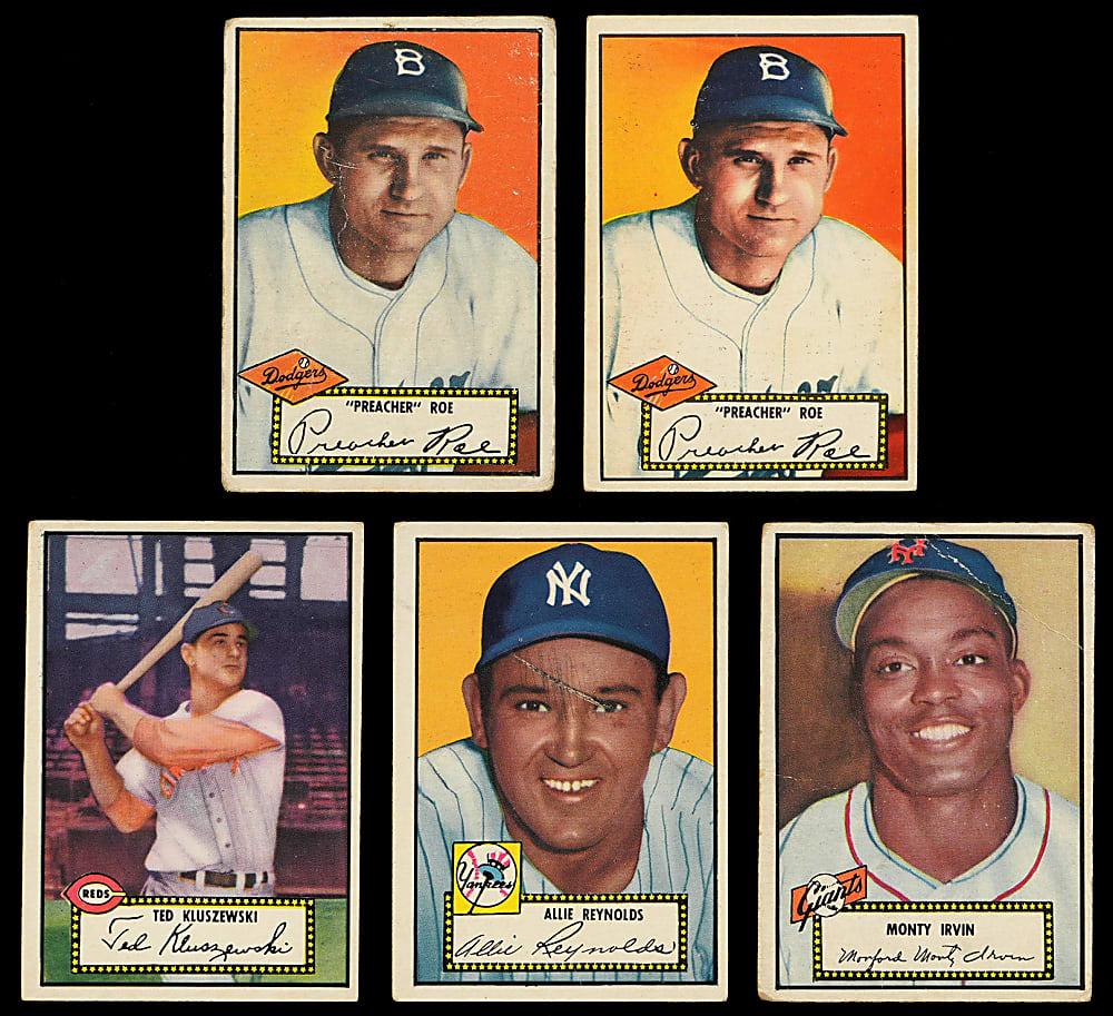 1952 Topps Partial Set (270/407) Plus 26 First Series Back Variations Including 5 Graded & 4 High Numbers