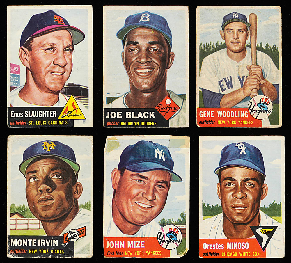 1953 Topps Partial Set (226/274) with #1 Jackie Robinson & (2) Graded