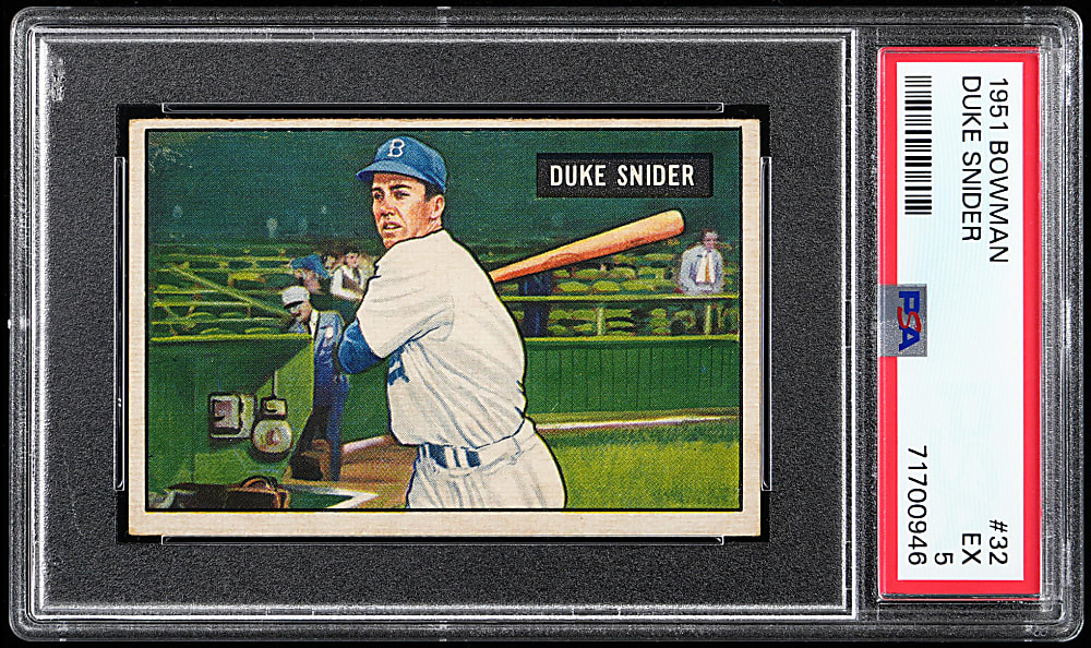 1951 Bowman #32 Duke Snider PSA EX 5