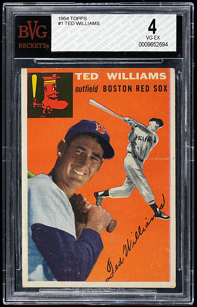 1954 Topps #1 Ted Williams BVG VG-EX 4