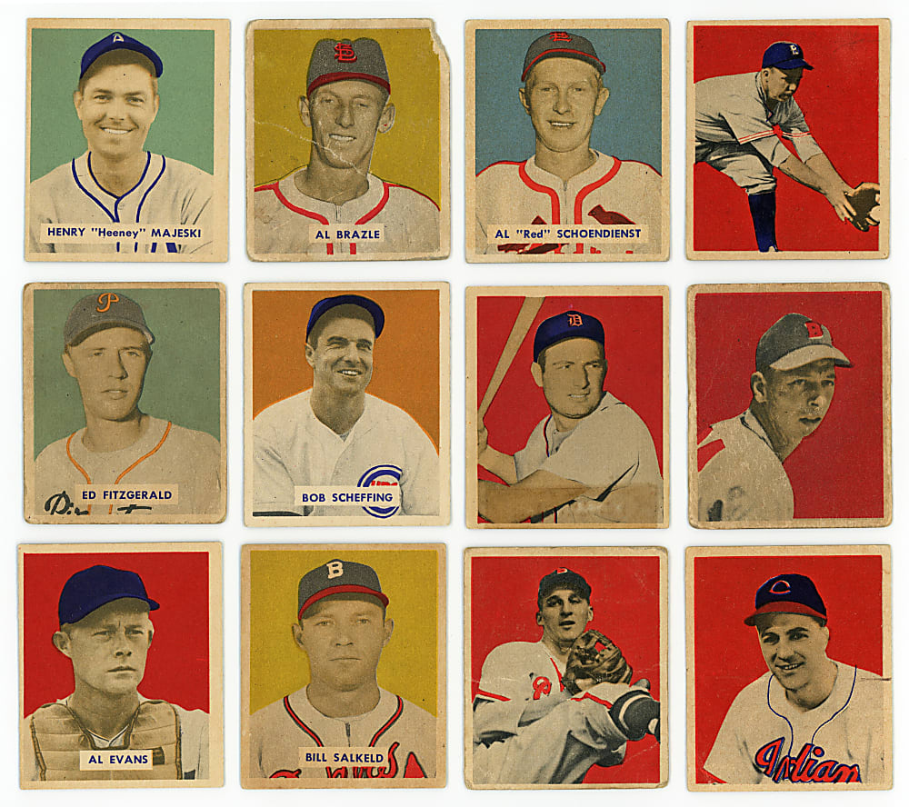 1949 Bowman Partial Set (120/240) with (5) Hall of Famers, (15) High Numbers & (6) Tougher Versions