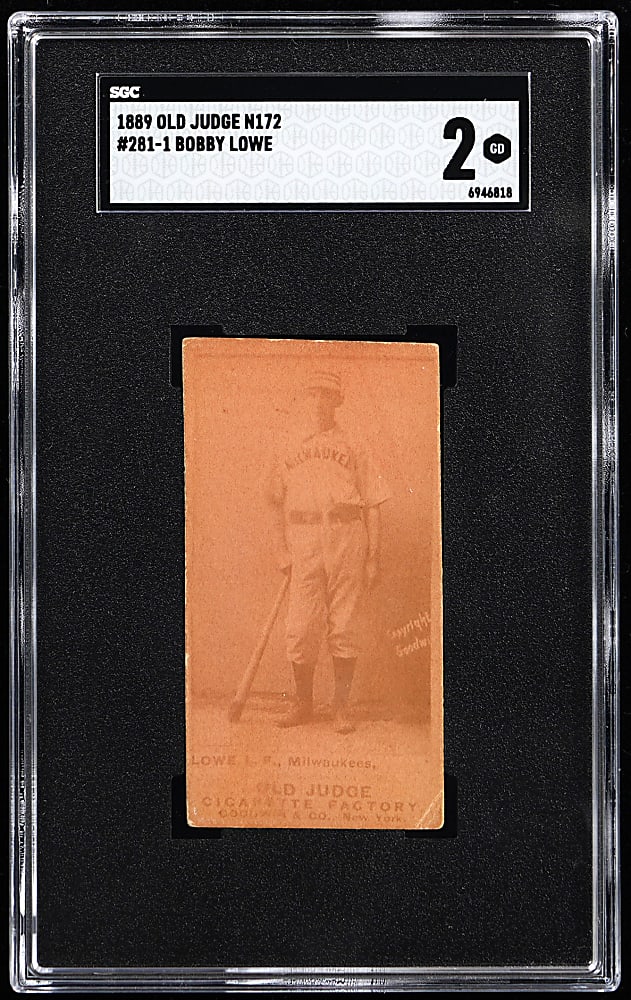 1889 N172 Old Judge Bobby Lowe SGC GOOD 2