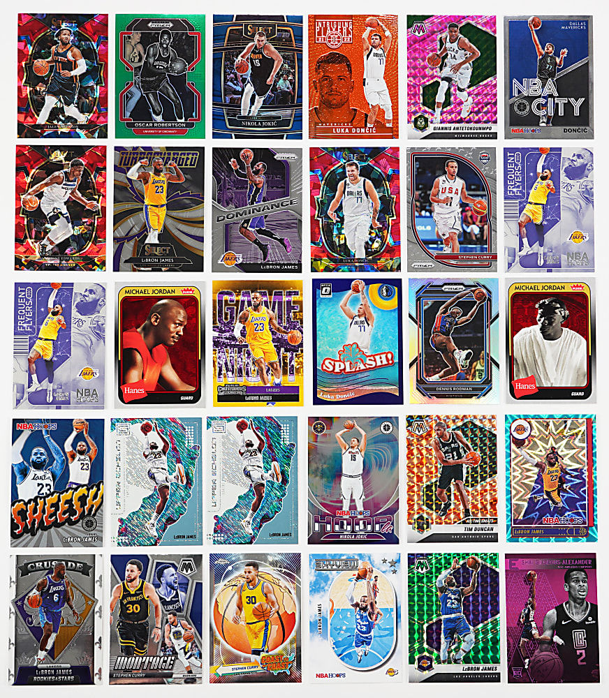 Mostly Post-2020s Basketball Singles Collection (6,200+) with (1,500+) Modern Inserts - Loaded with Superstars Including Jordan & LeBron