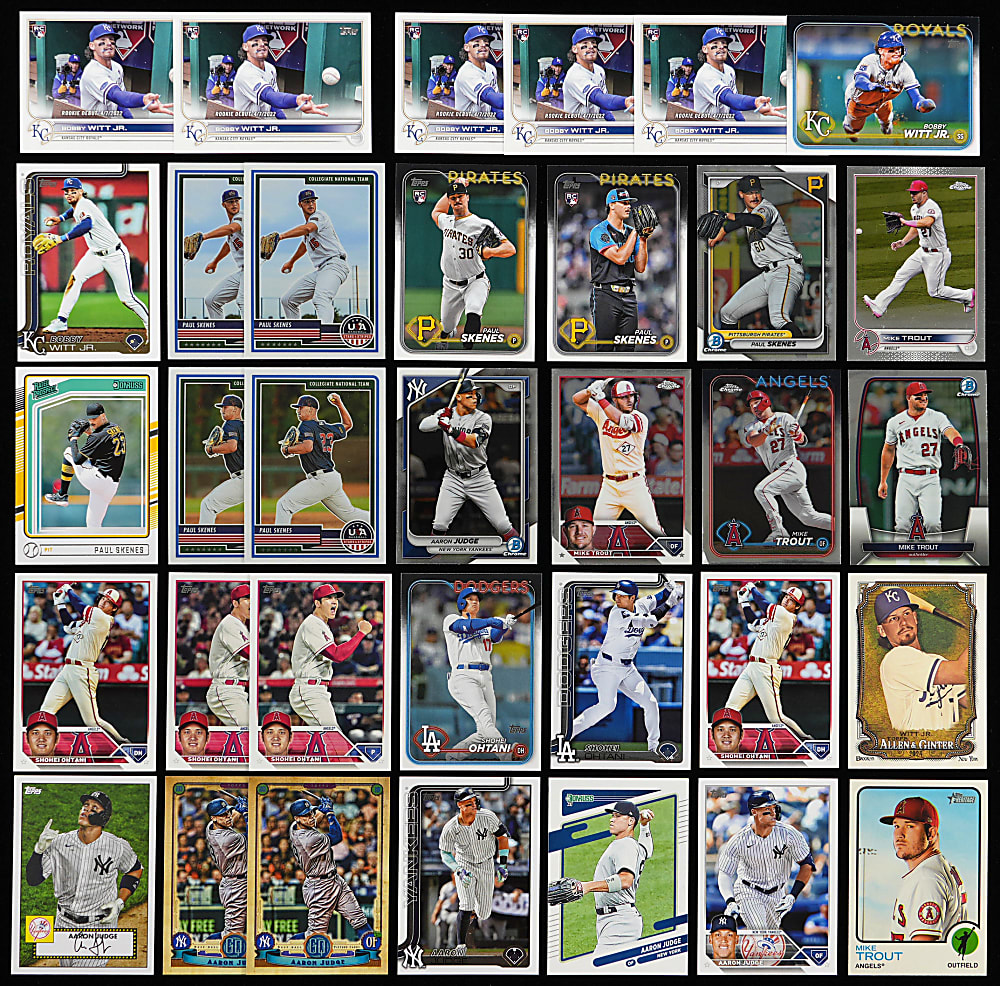 Post-2020s Baseball Singles Hoard (16,000+) with Numerous Superstars Including Blocks of Aaron Judge & Shohei Ohtani