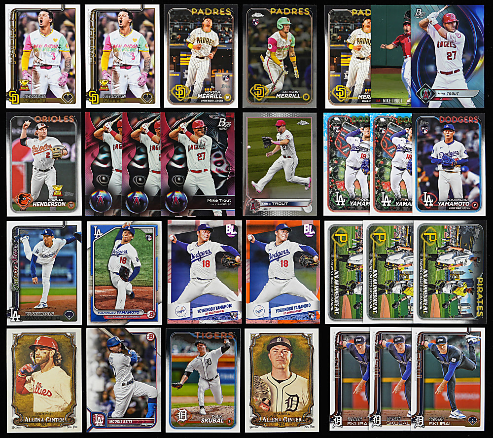 Post-2020s Baseball Singles Hoard (16,000+) with Numerous Superstars Including Blocks of Aaron Judge & Shohei Ohtani