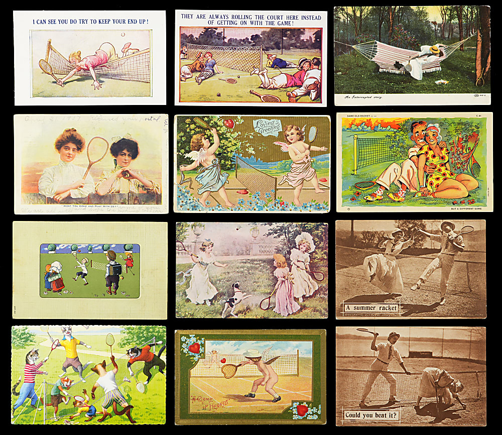 1900s to 1930s Tennis Postcards (90) Assorted