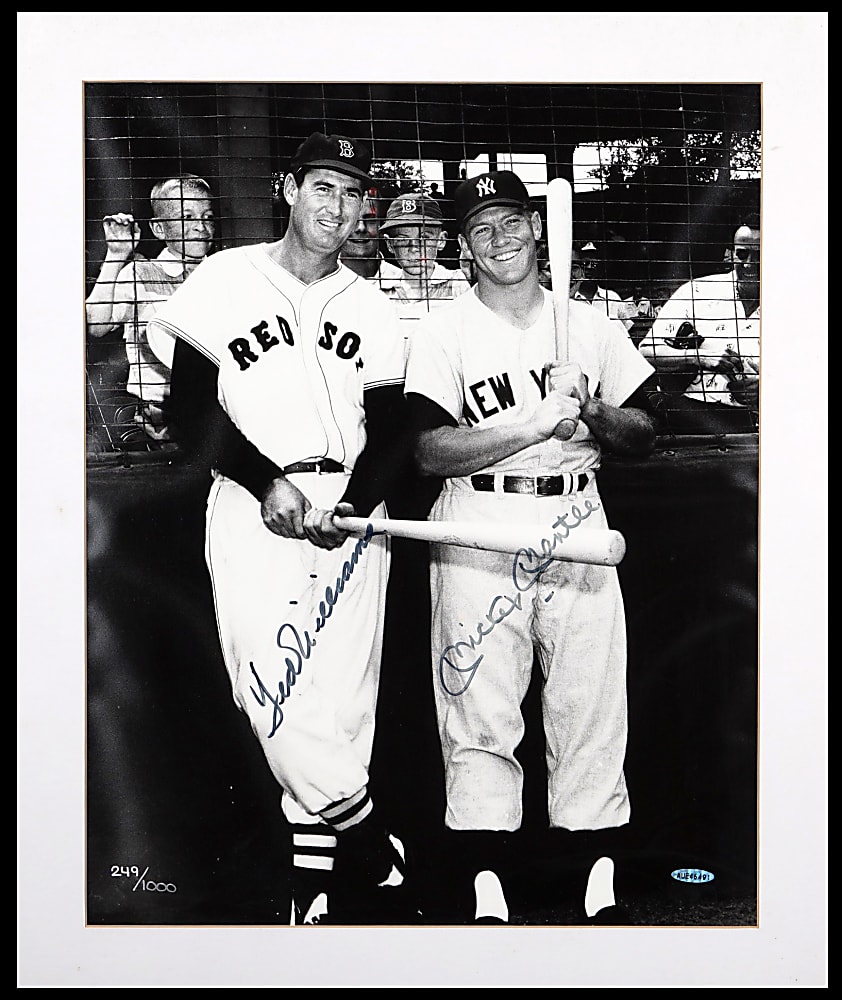 Mickey Mantle & Ted Williams Dual-Signed 16x20 Photograph - UDA & Beckett