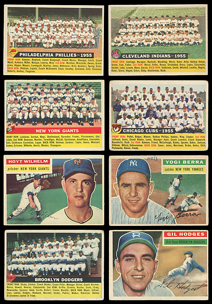 1956 Topps Near Master Set with Near Set (328/340) Plus 122 Gray/White Back Variations & 22 Team Variations/Checklists