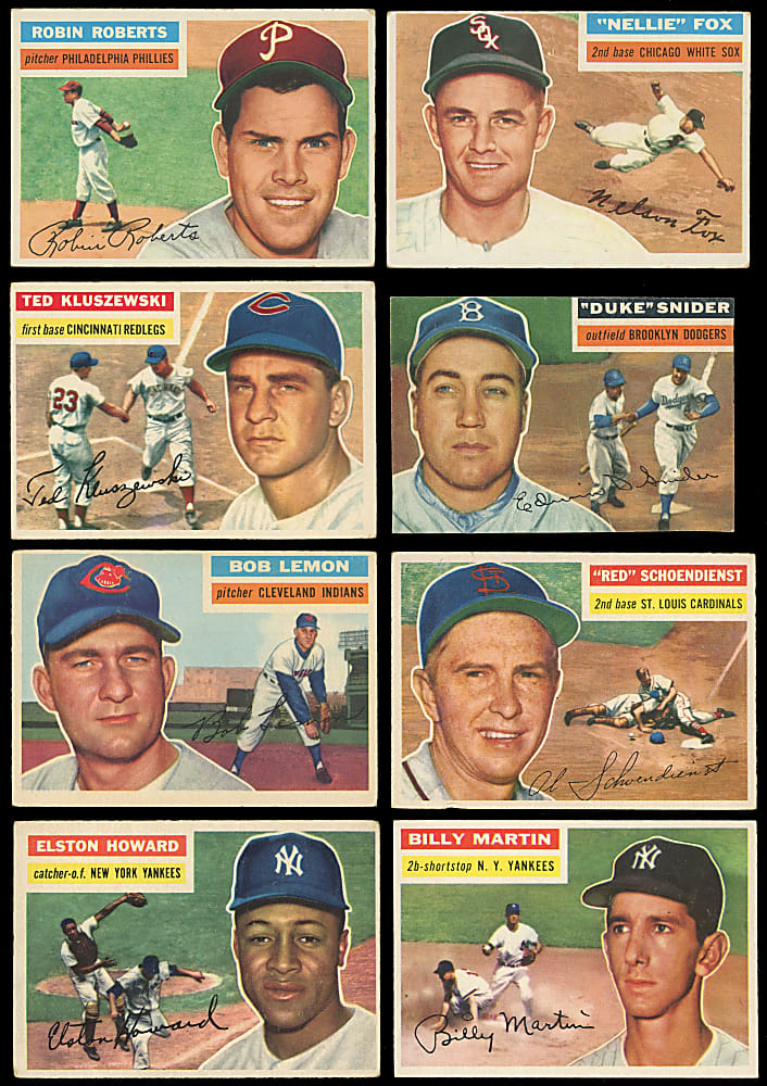 1956 Topps Near Master Set with Near Set (328/340) Plus 122 Gray/White Back Variations & 22 Team Variations/Checklists