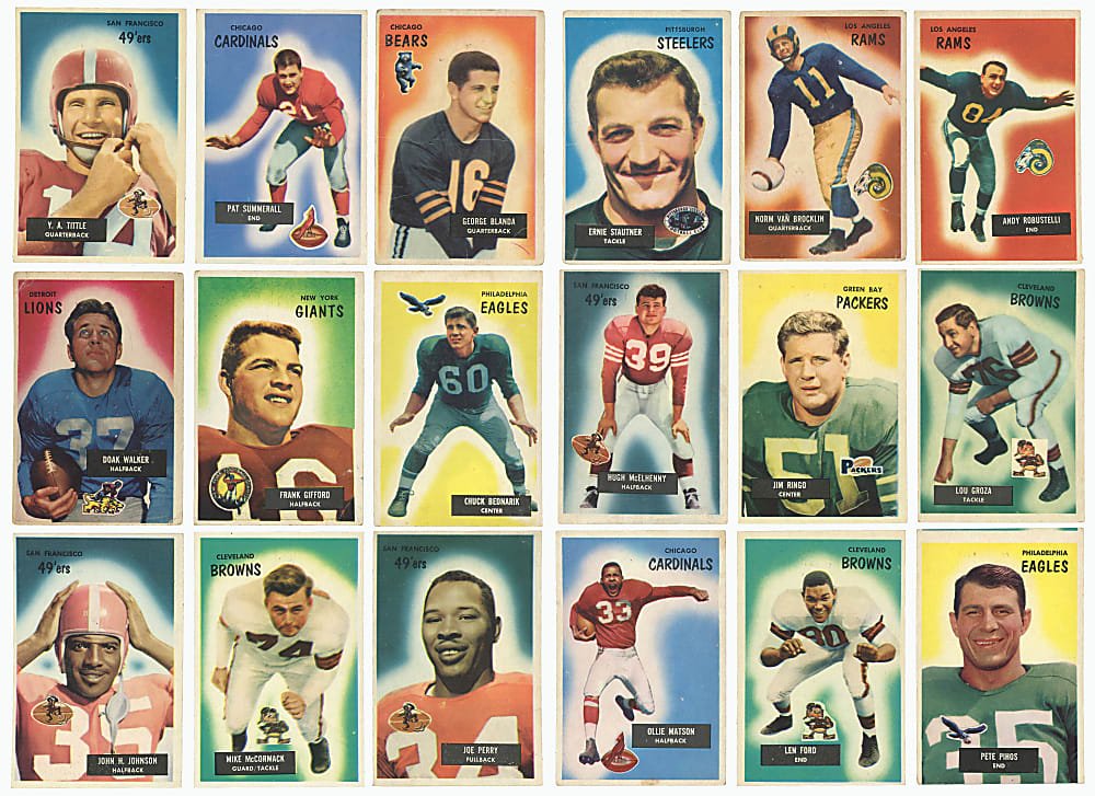 1955 Bowman Football Near Set (154/160)