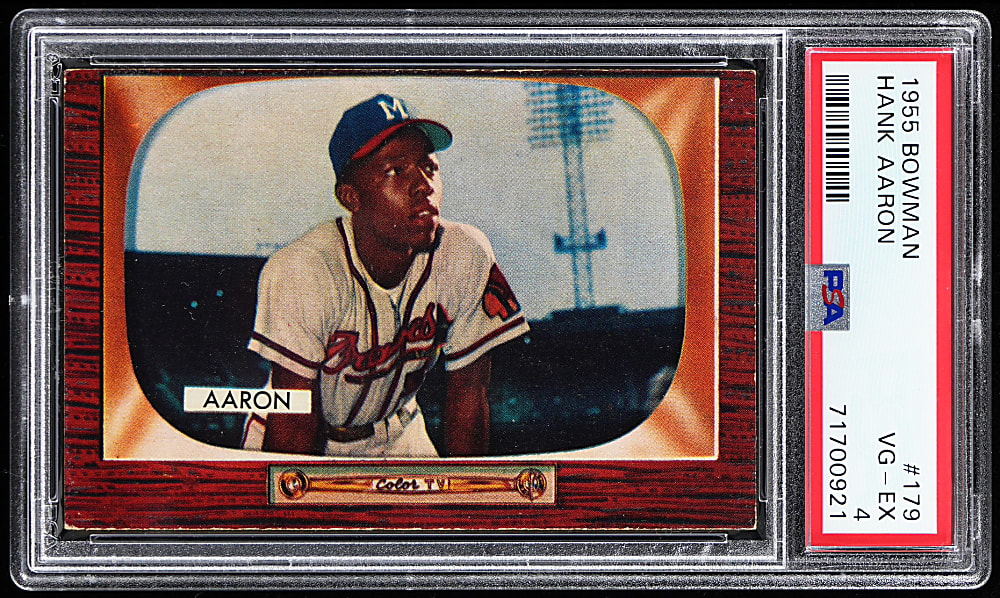 1955 Bowman #179 Hank Aaron PSA VG-EX 4