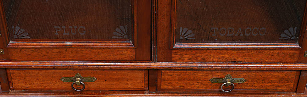 1883 P. Lorillard & Co. Tin Tag Tobacco Countertop Display Cabinet