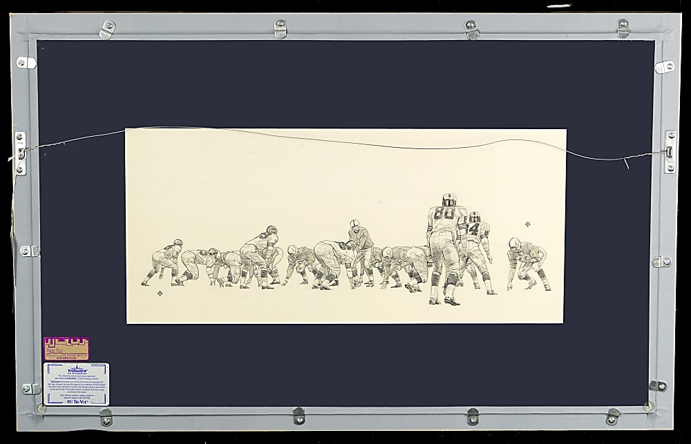 1960s Robert Riger Baltimore Colts Original Illustrations (3) with Johnny Unitas