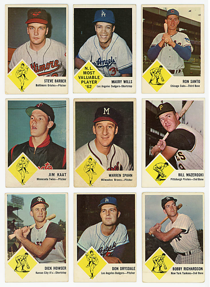 1963 Fleer Complete Set (66) Plus Checklist