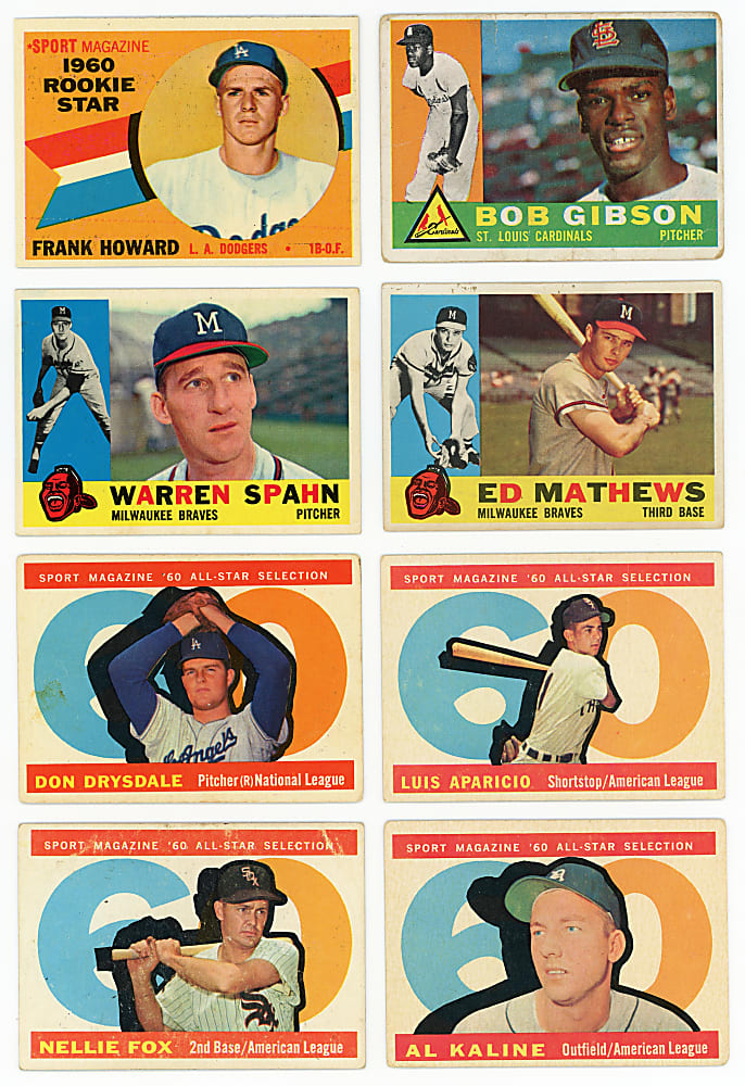 1960 Topps Near Set (570/572) with 10 Graded Hall of Famers & Stars