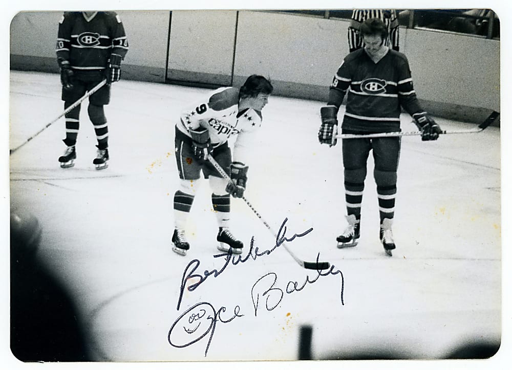 1976 Garnet "Ace" Bailey Signed & Inscribed Original Photo/Postcard - (Deceased 9/11/2001 Terror Attacks)