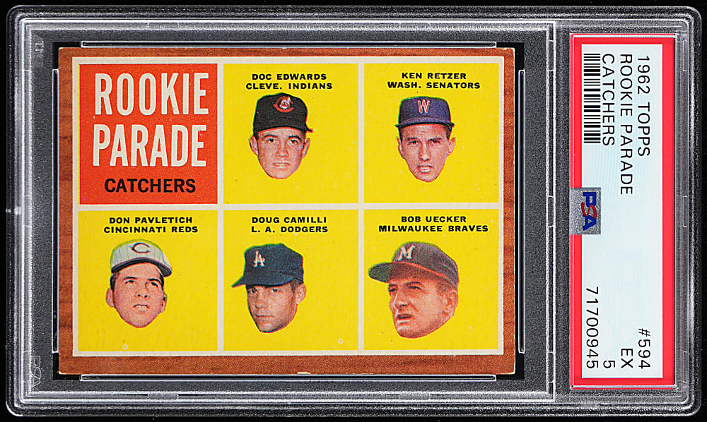 1962 Topps #594 Bob Uecker Rookie High Number PSA EX 5