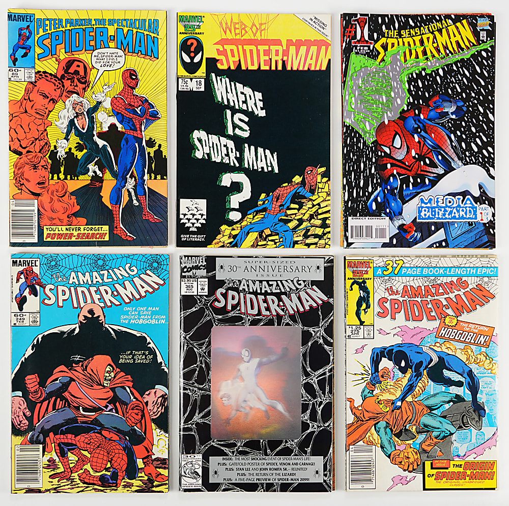 1970s-1990s Marvel Spider-Man Related Comic Collection (200+) with Amazing Spider-Man #252 & Secret Wars #8