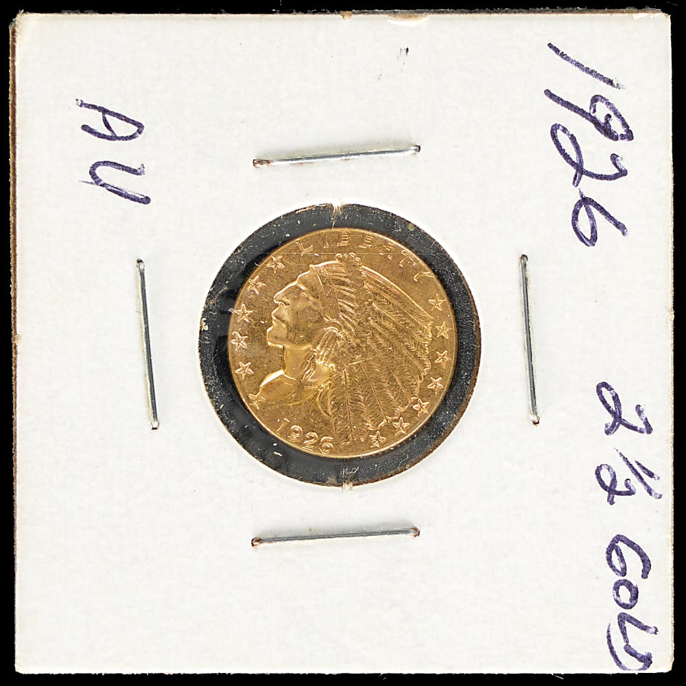 1926 $2-1/2 Indian Head Quarter Eagle Gold Coin