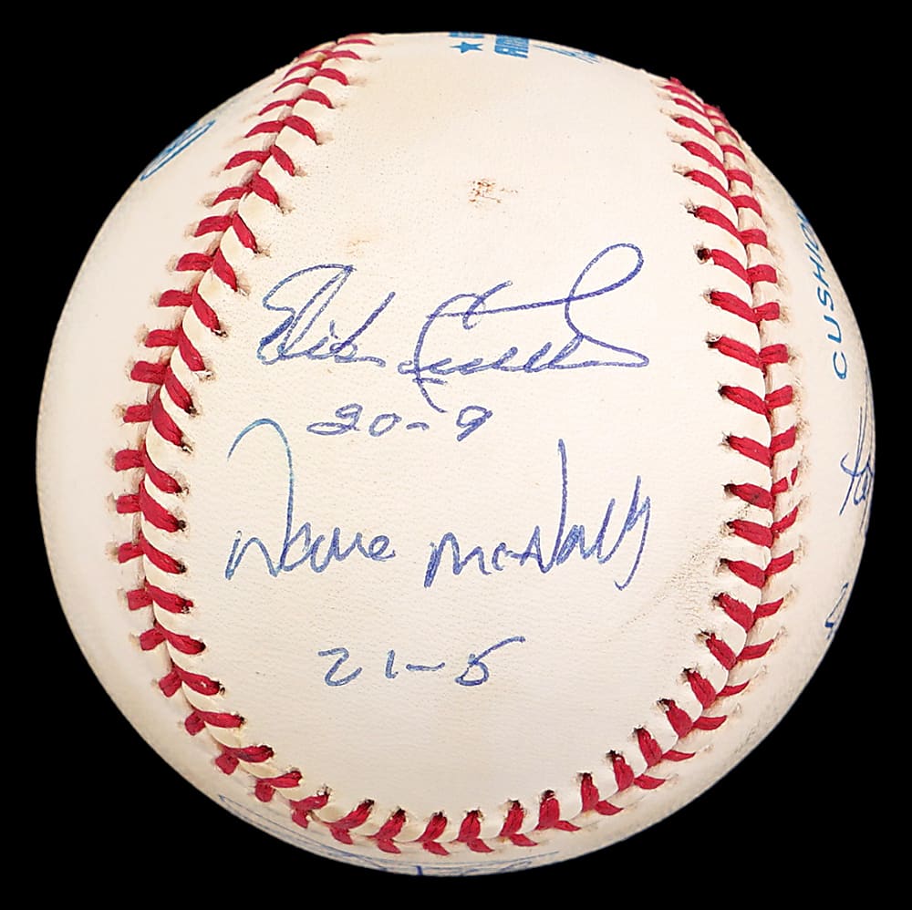 1971 Baltimore Orioles (4) 20-Game Winners Multi-Signed Baseball