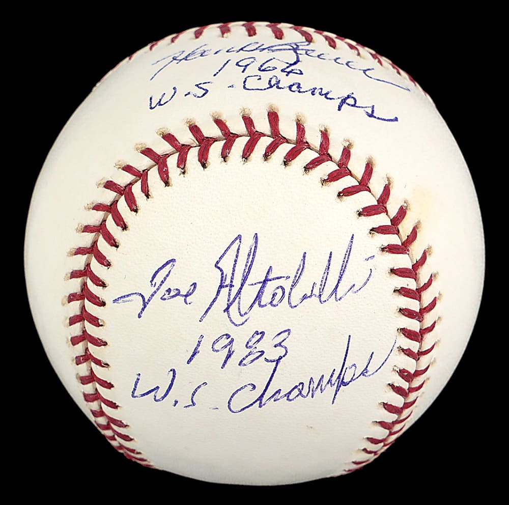 Baltimore Orioles World Series Winning Managers Multi-Signed/Inscribed Baseball with Altobelli, Bauer & Weaver