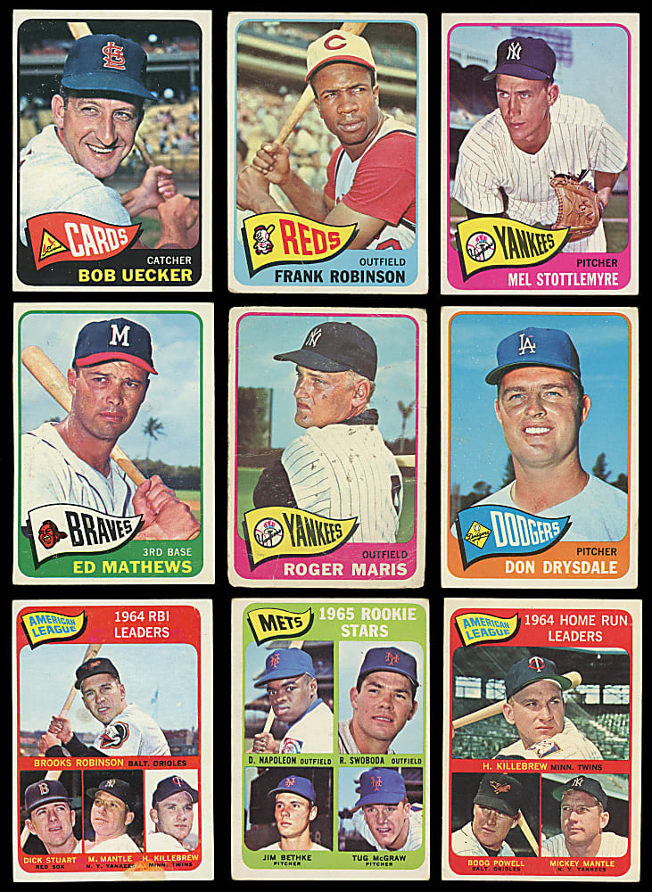 1965 Topps Complete Set (598) with 2 SGC Graded EX/NM Hall of Fame Rookies Plus 2 Variations - (600) Total Cards