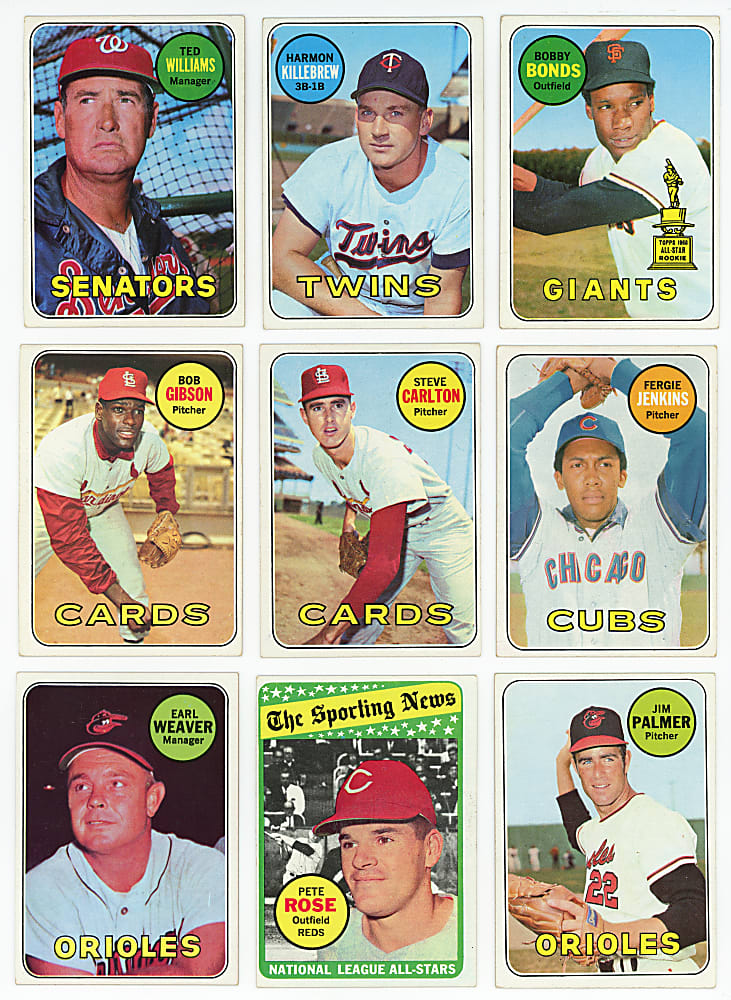 1969 Topps Near Set (658/664) with 6 PSA Graded Plus 29 Variations Including (21/23) White Letter Near Set - 687 Total Cards