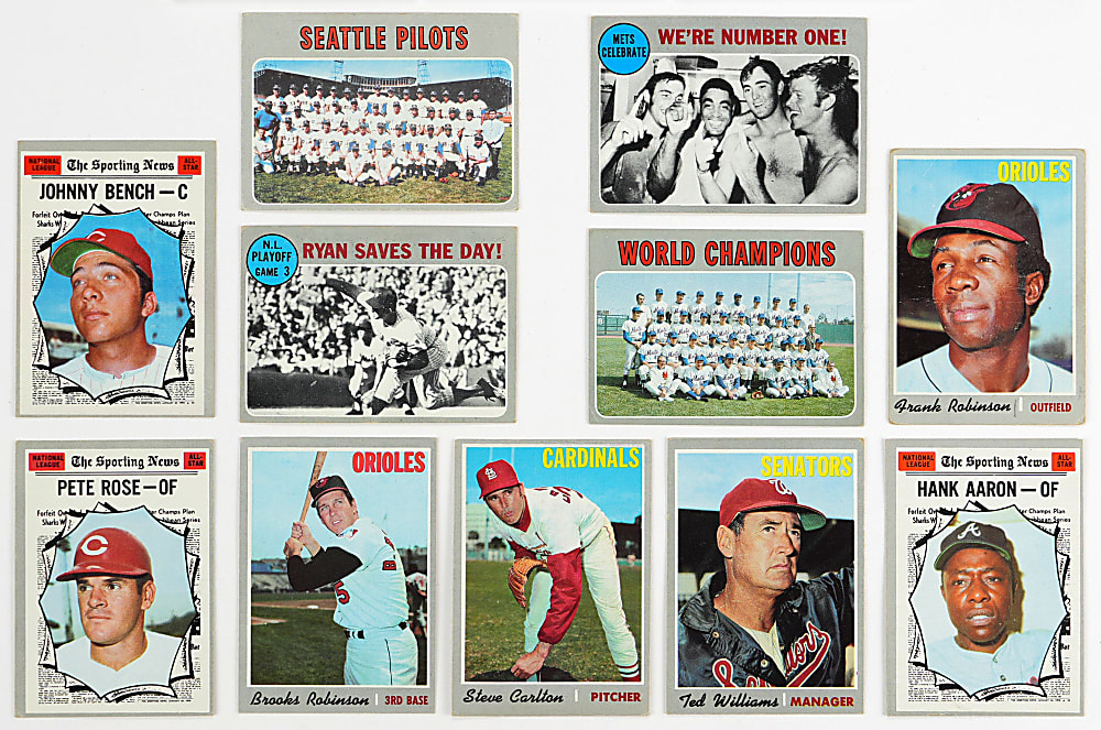 1970 Topps Near Set (717/720) with (7) PSA Graded Plus (4) Checklist Variations & (2) Star Duplicates - (723) Total Cards