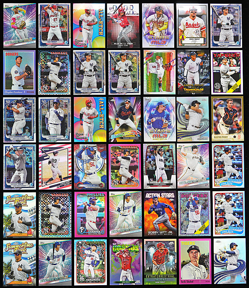Mostly Post-2020s Baseball Modern Insert Collection (1,800+) with Several Hundred Superstars & Rookies