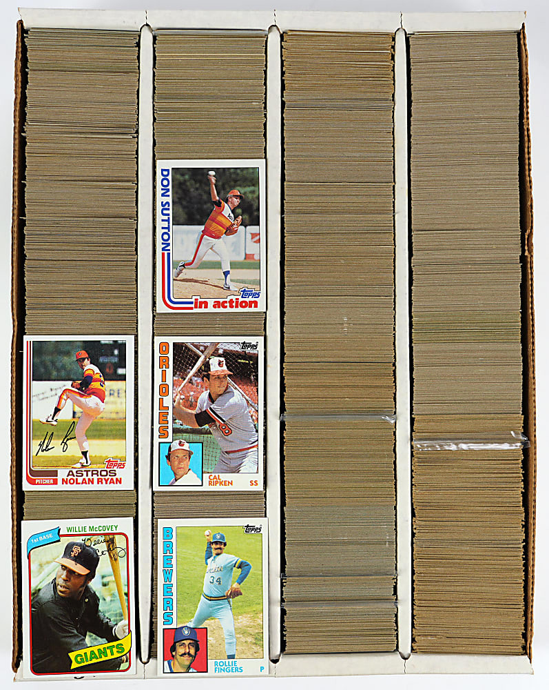 1980-1985 Topps Singles Hoard (16,000+) with (1,600+) Hall of Famers Including PSA NM-MT 8 Mattingly, McGwire & Ripken Rookies