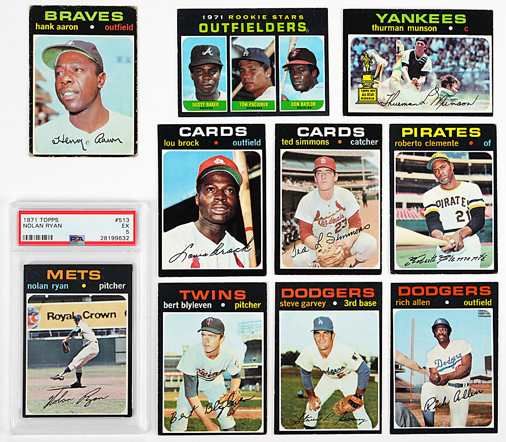 1971 Topps Near Set (751/752) with PSA EX 5 Nolan Ryan